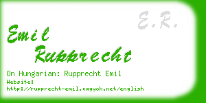 emil rupprecht business card